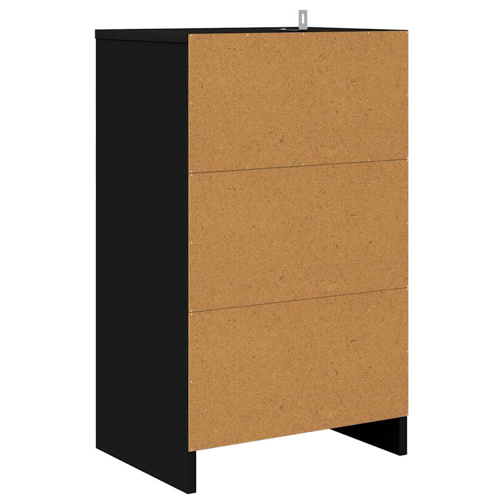 vidaXL Stolik nocny Czarny 40 x 30 x 467 cm Materiał drewnopochodny