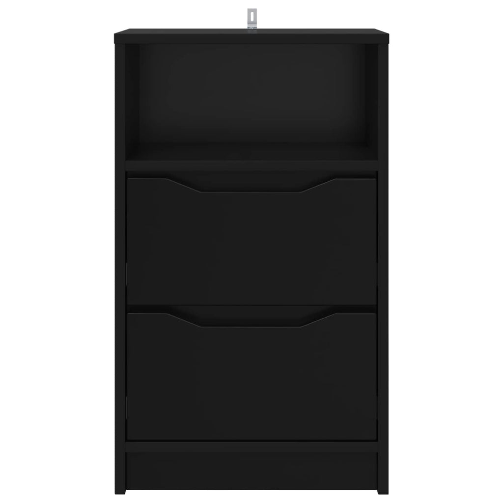 vidaXL Stolik nocny Czarny 40 x 30 x 467 cm Drewno inżynieryjne