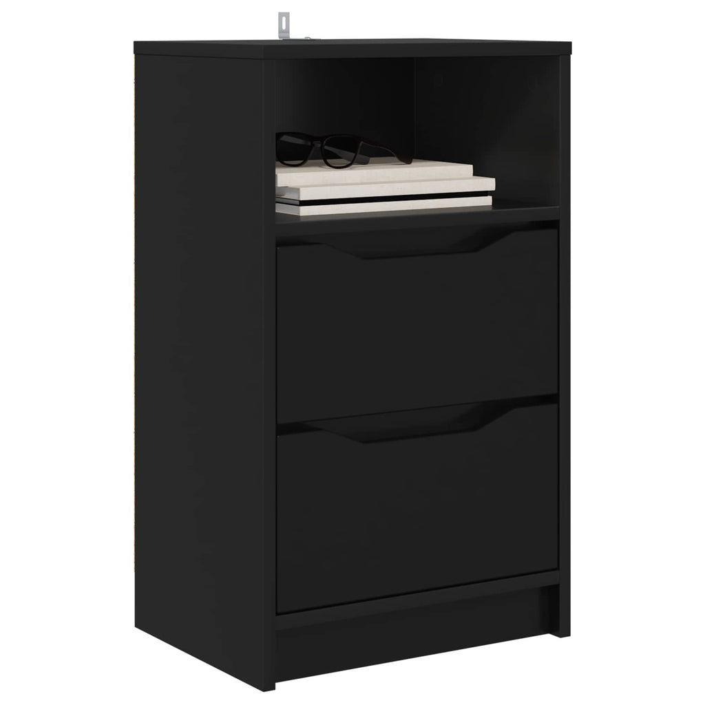 vidaXL Stolik nocny Czarny 40 x 30 x 467 cm Drewno inżynieryjne