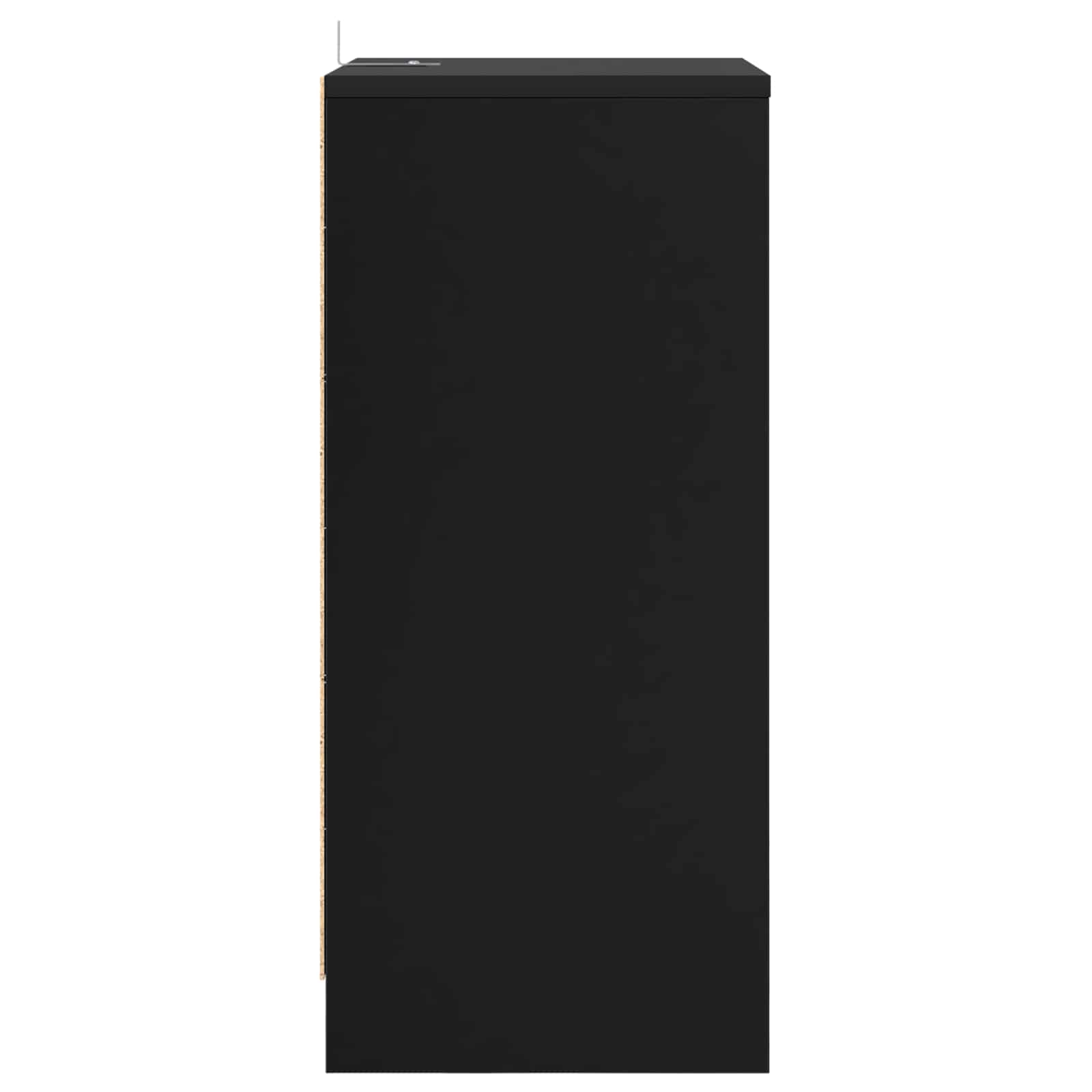 vidaXL Stolik nocny Czarny 40 x 30 x 467 cm Drewno inżynieryjne