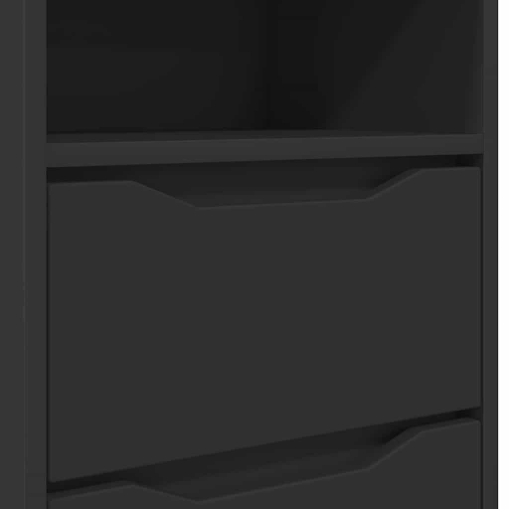 vidaXL Szafki nocne z szufladą 2 pcs Czarny 40 x 30 x 467 cm