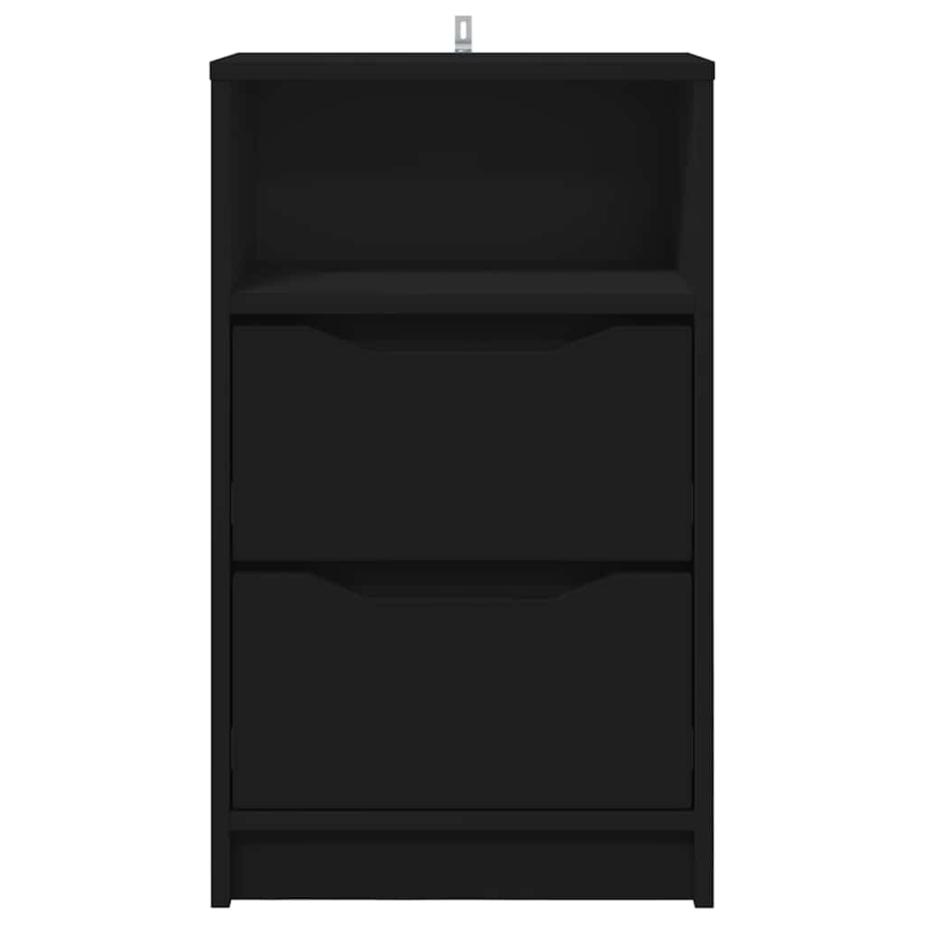 vidaXL Szafki nocne z szufladą 2 pcs Czarny 40 x 30 x 467 cm