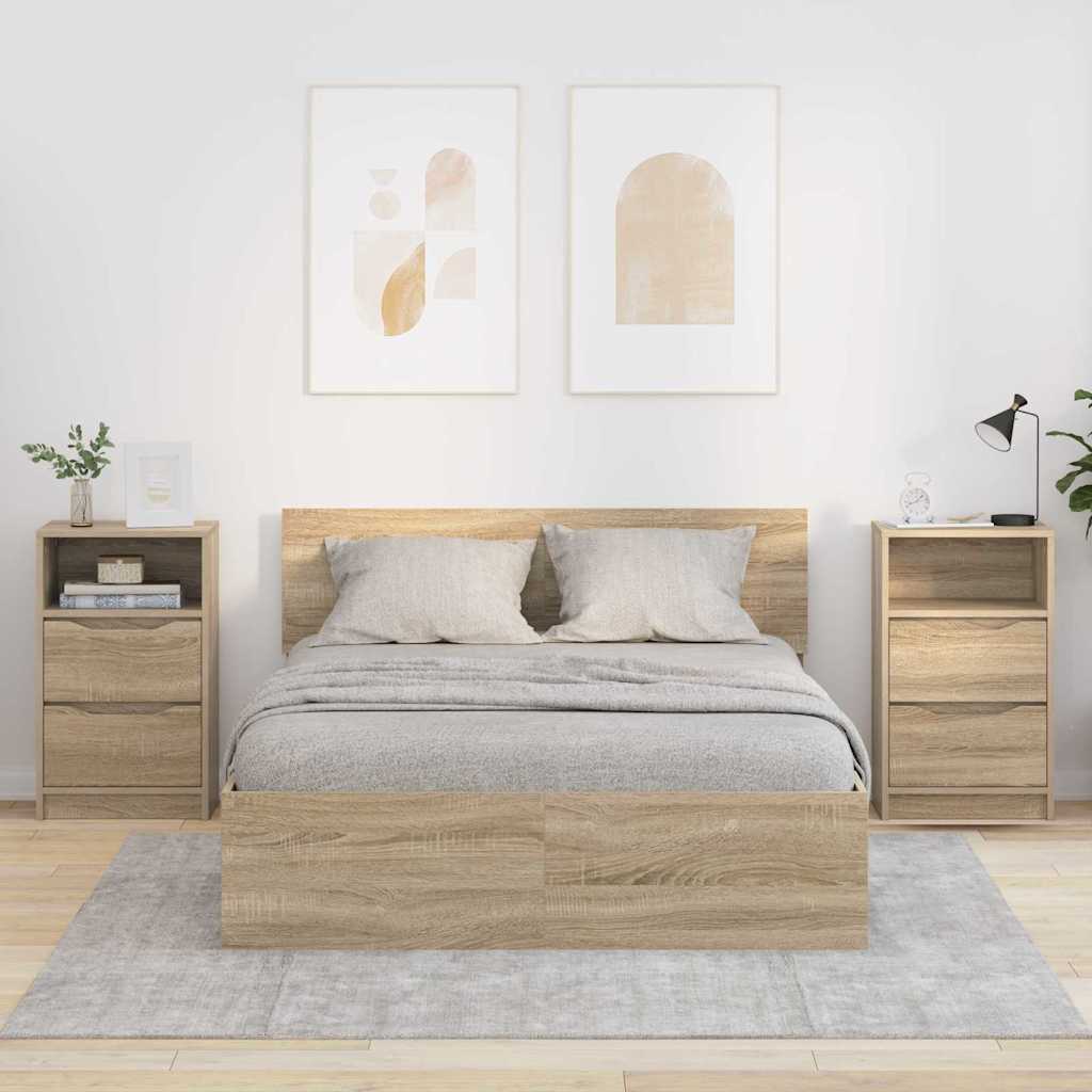 vidaXL Szafki nocne z szufladą 2 pcs Dąb Sonoma 40 x 30 x 467 cm