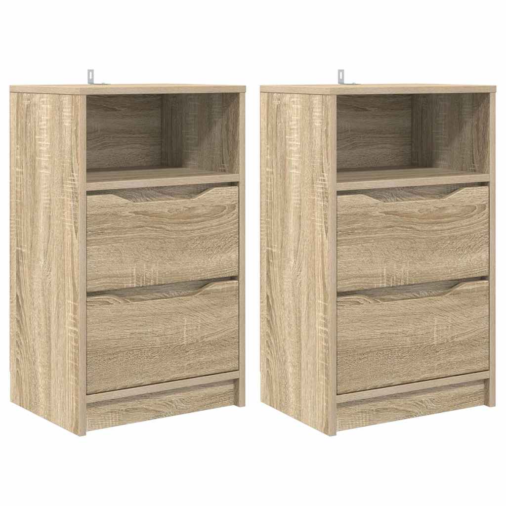 vidaXL Szafki nocne z szufladą 2 pcs Dąb Sonoma 40 x 30 x 467 cm