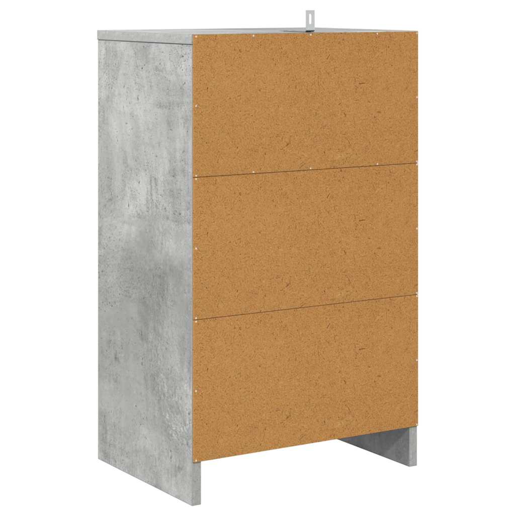 vidaXL Stolik nocny z szufladą Betonowy szary 40 x 30 x 467 cm