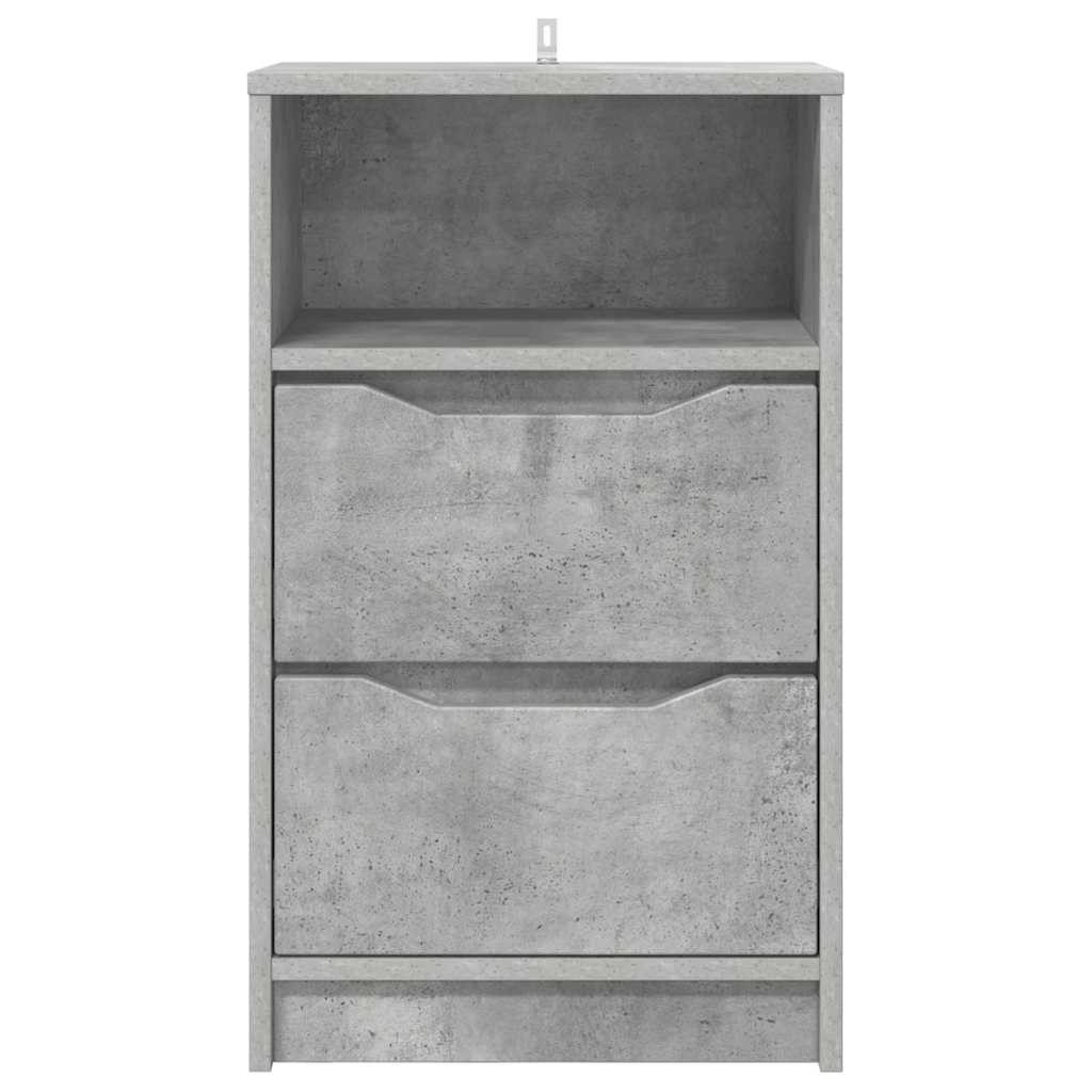 vidaXL Stolik nocny z szufladą Betonowy szary 40 x 30 x 467 cm