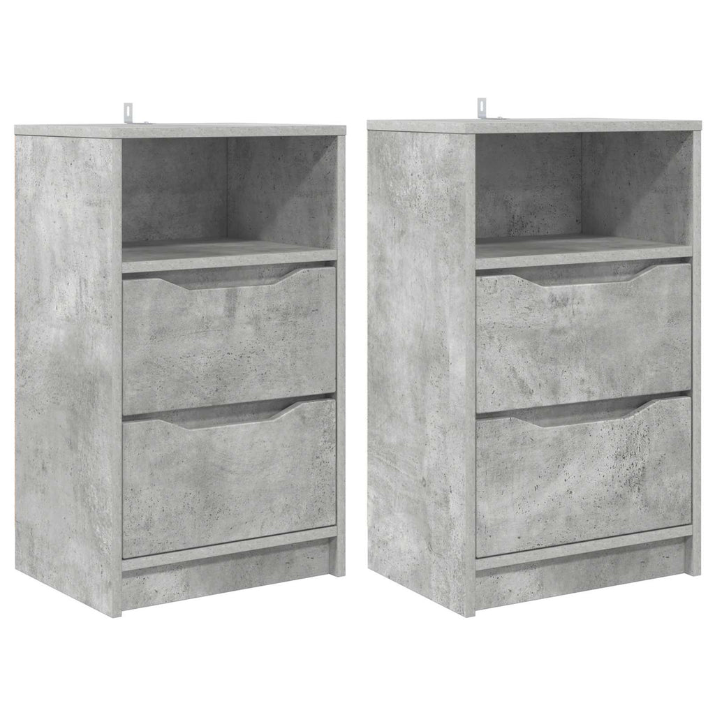 vidaXL Szafki nocne 2 szt. Betonowy szary 40 x 30 x 467 cm