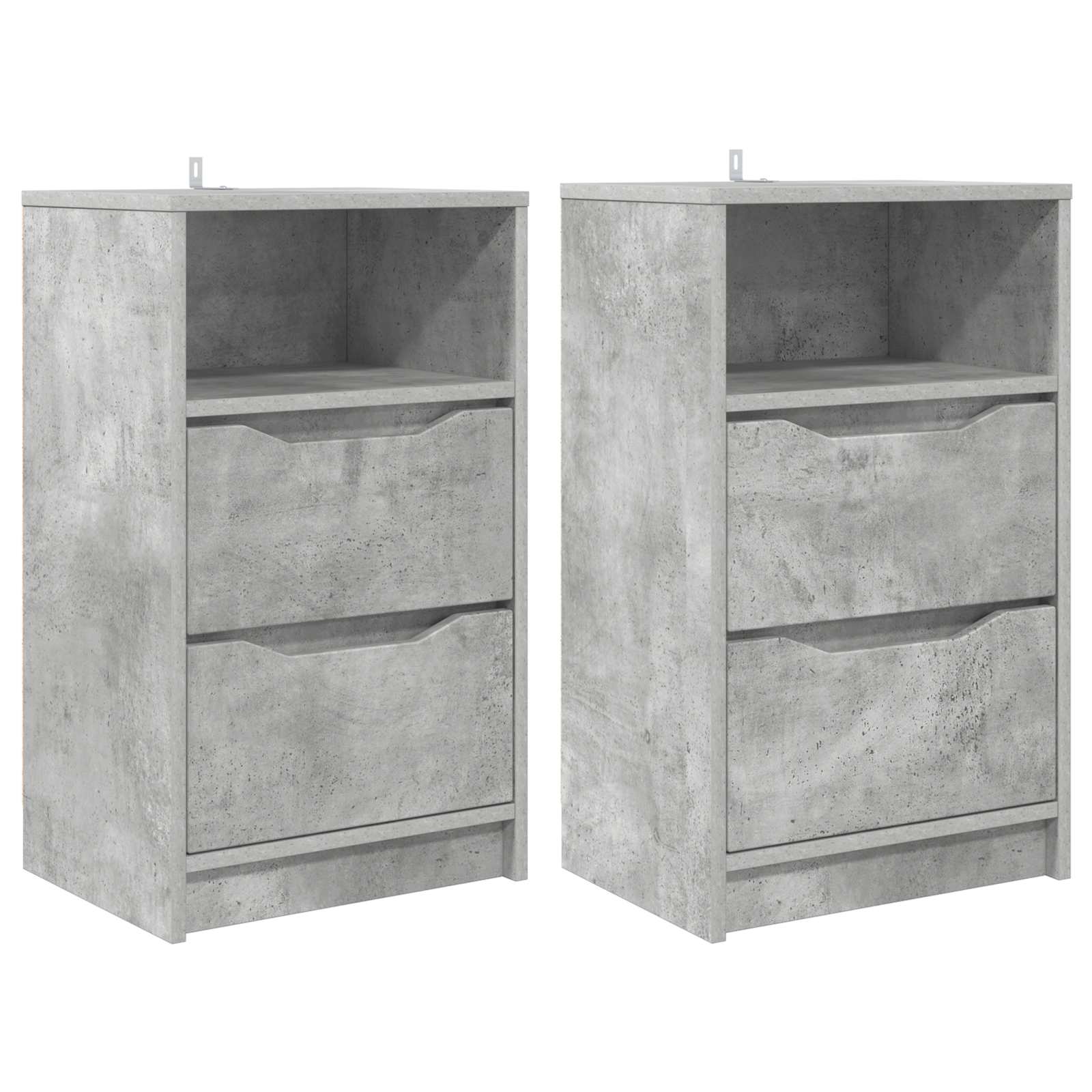 vidaXL Szafki nocne 2 szt. Betonowy szary 40 x 30 x 467 cm