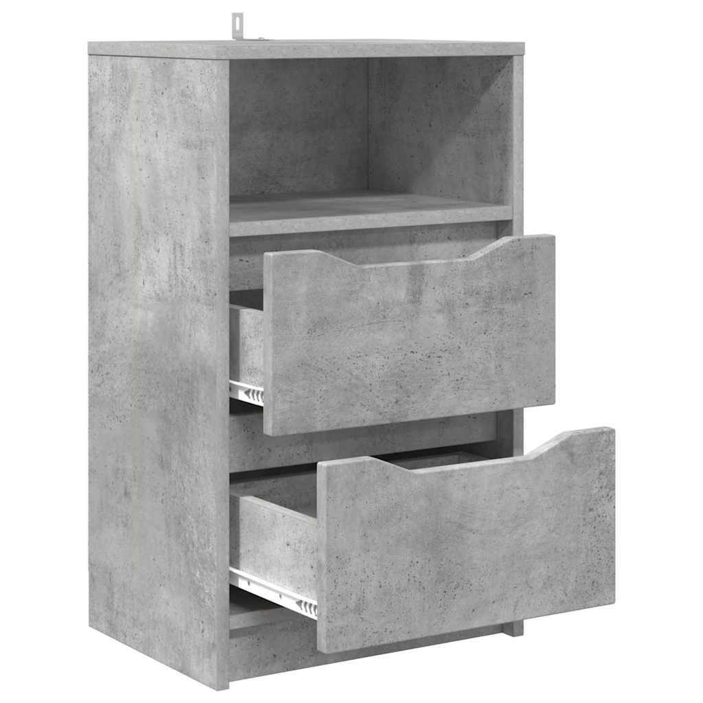 vidaXL Szafki nocne z szufladą 2 pcs Betonowy szary 40 x 30 x 467 cm