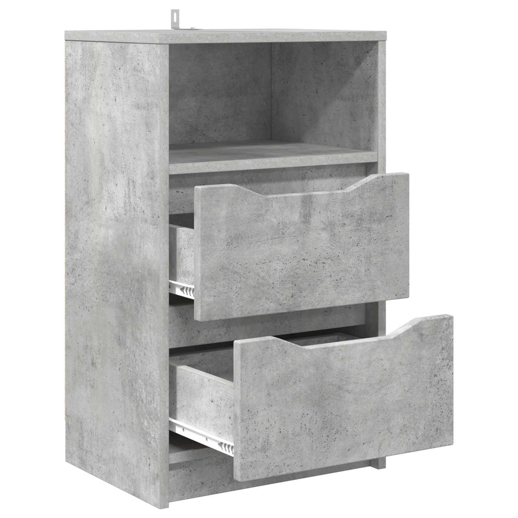 vidaXL Szafki nocne 2 szt. Betonowy szary 40 x 30 x 467 cm