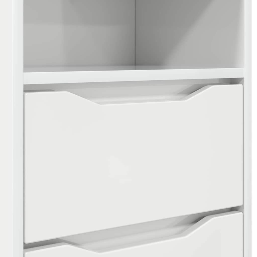 vidaXL Szafki nocne 2 pcs Wysoki połysk biały 40 x 30 x 467 cm