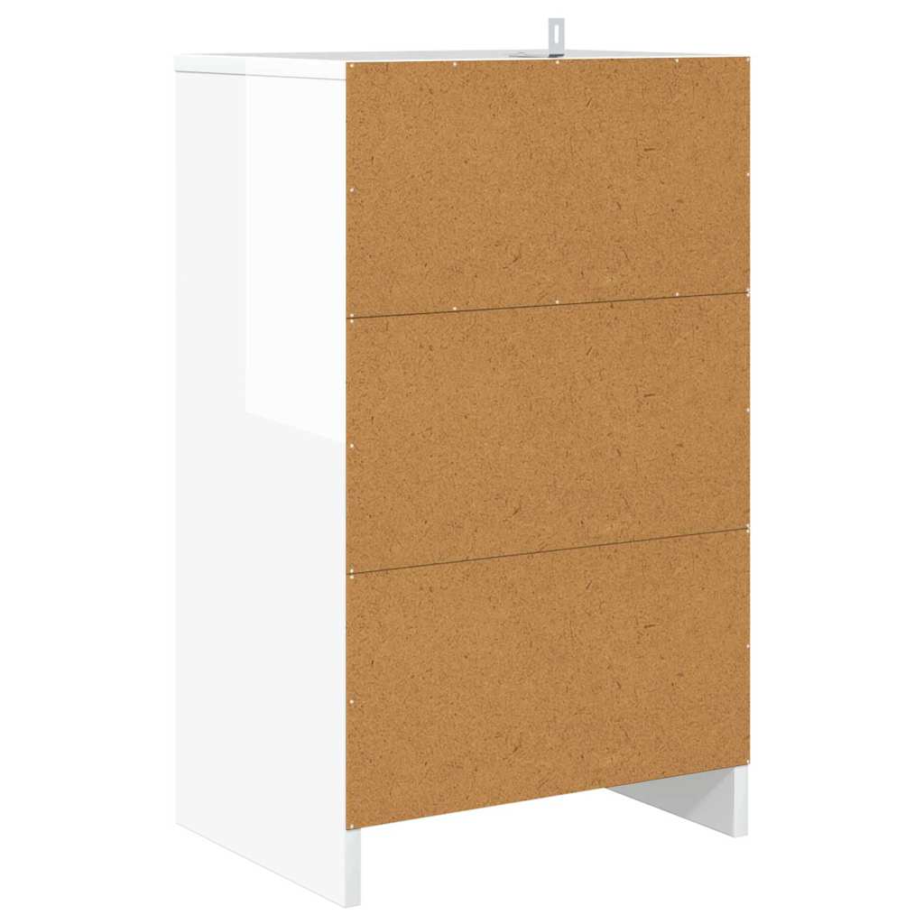 vidaXL Szafki nocne 2 pcs Wysoki połysk biały 40 x 30 x 467 cm