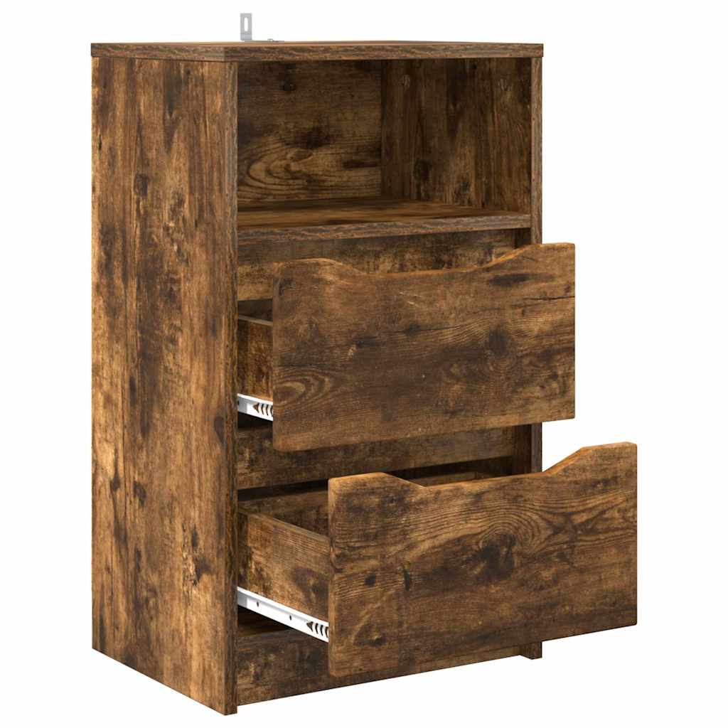 vidaXL Szafki nocne z szufladą 2 pcs Dąb wędzony 40 x 30 x 467 cm
