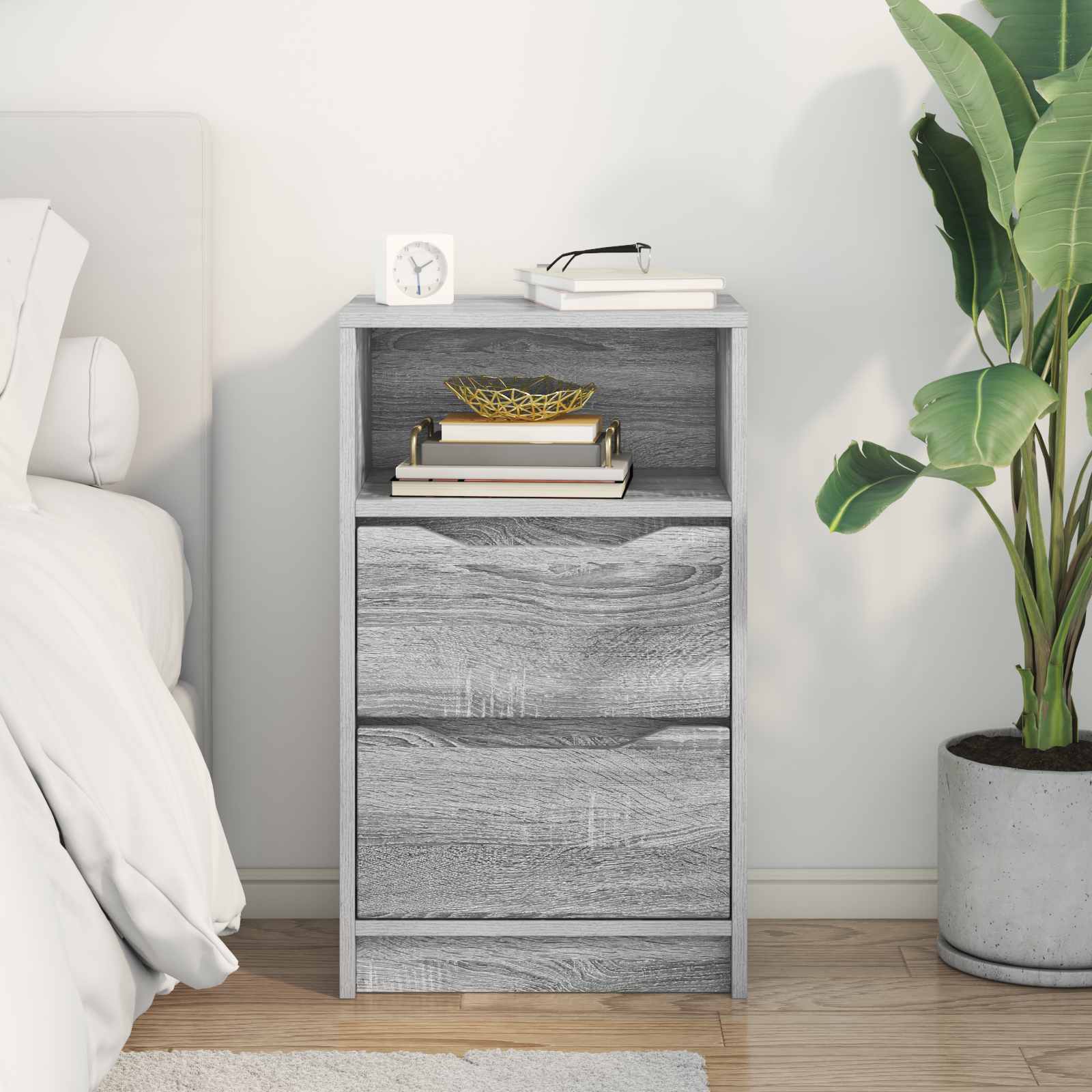 vidaXL Stolik nocny Szary Sonoma 40 x 30 x 67 cm Drewno inżynieryjne