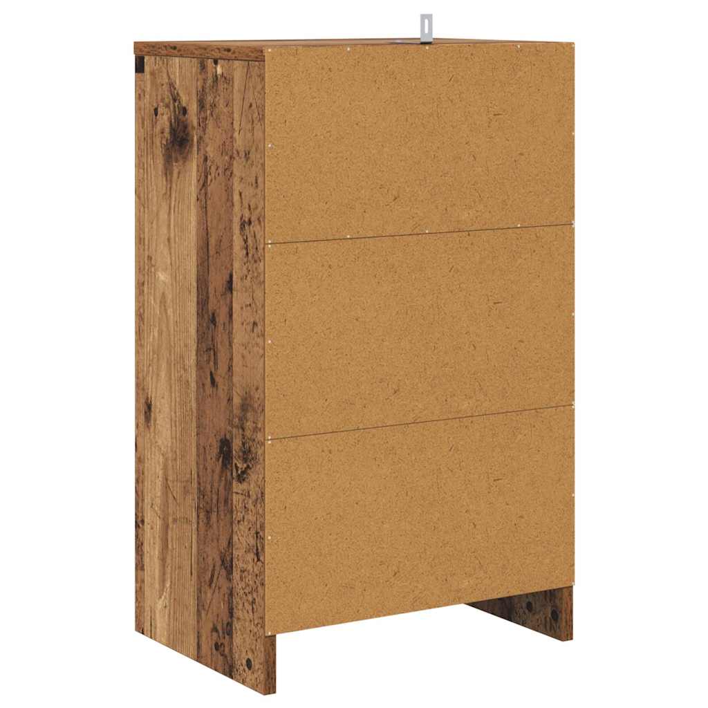 vidaXL Szafki nocne z szufladą 2 pcs Stare drewno 40 x 30 x 467 cm
