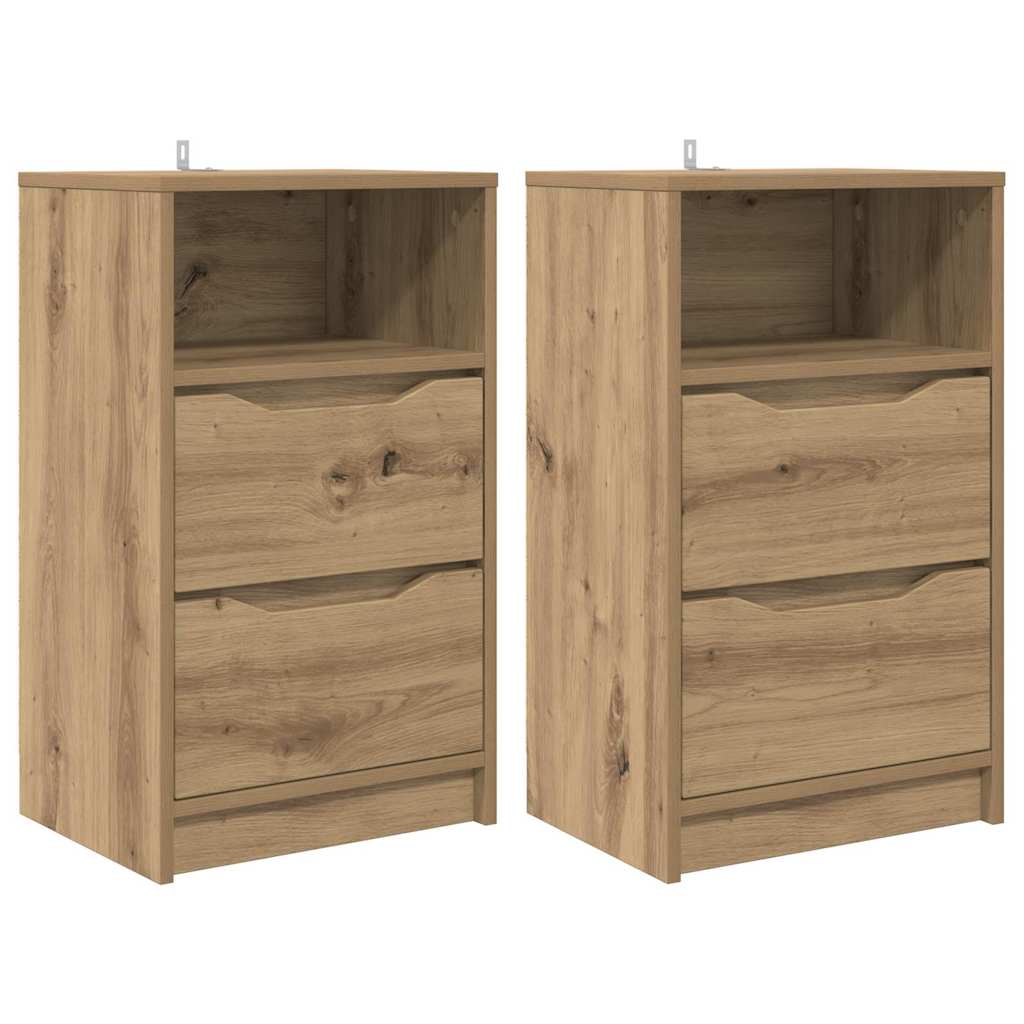 vidaXL Szafki nocne 2 pcs Dąb rzemieślniczy 40 x 30 x 467 cm