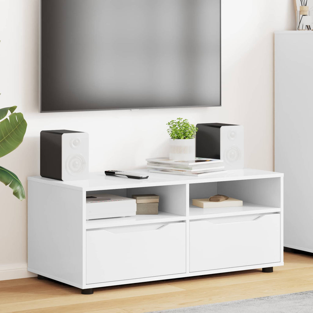 vidaXL Szafka pod telewizor 100 x 48 x 43 cm Biały Drewno inżynieryjne