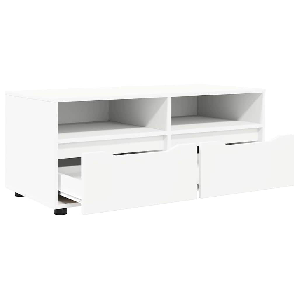 vidaXL Szafka pod telewizor z szufladą Biały 100 x 48 x 43 cm