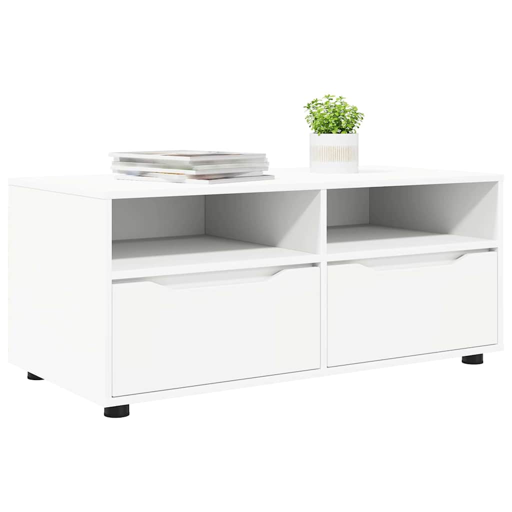 vidaXL Szafka pod telewizor z szufladą Biały 100 x 48 x 43 cm