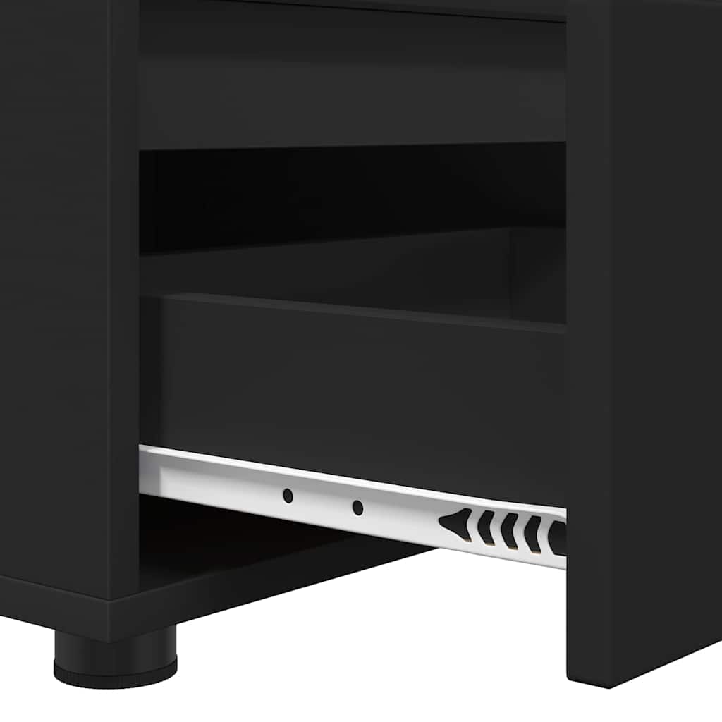 vidaXL Szafka pod telewizor z szufladą Czarny 100 x 48 x 43 cm