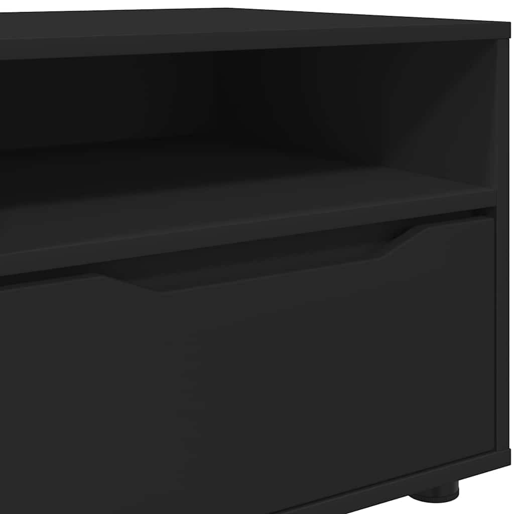 vidaXL Szafka pod telewizor z szufladą Czarny 100 x 48 x 43 cm
