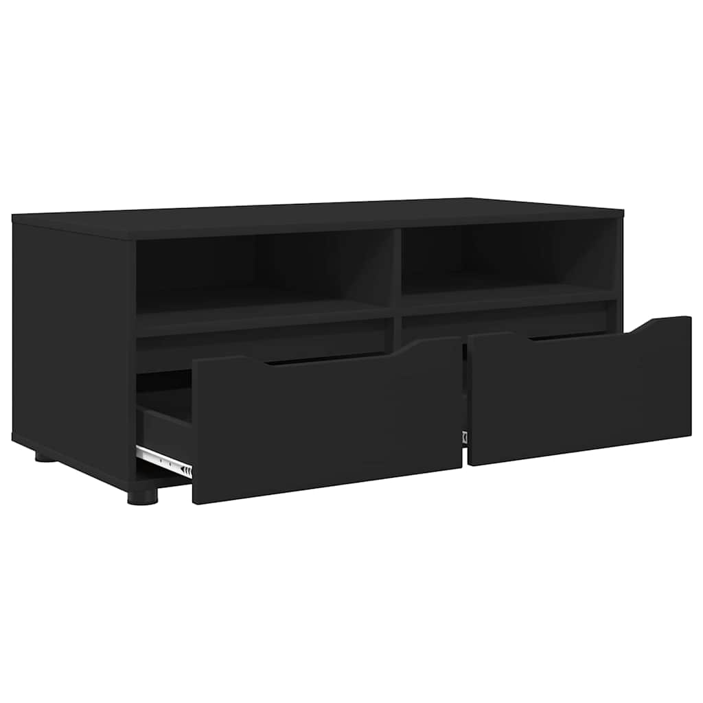 vidaXL Szafka pod telewizor z szufladą Czarny 100 x 48 x 43 cm