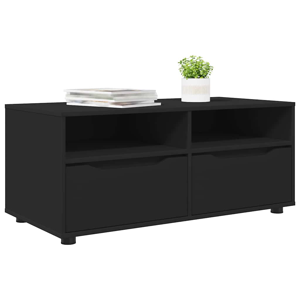 vidaXL Szafka pod telewizor z szufladą Czarny 100 x 48 x 43 cm