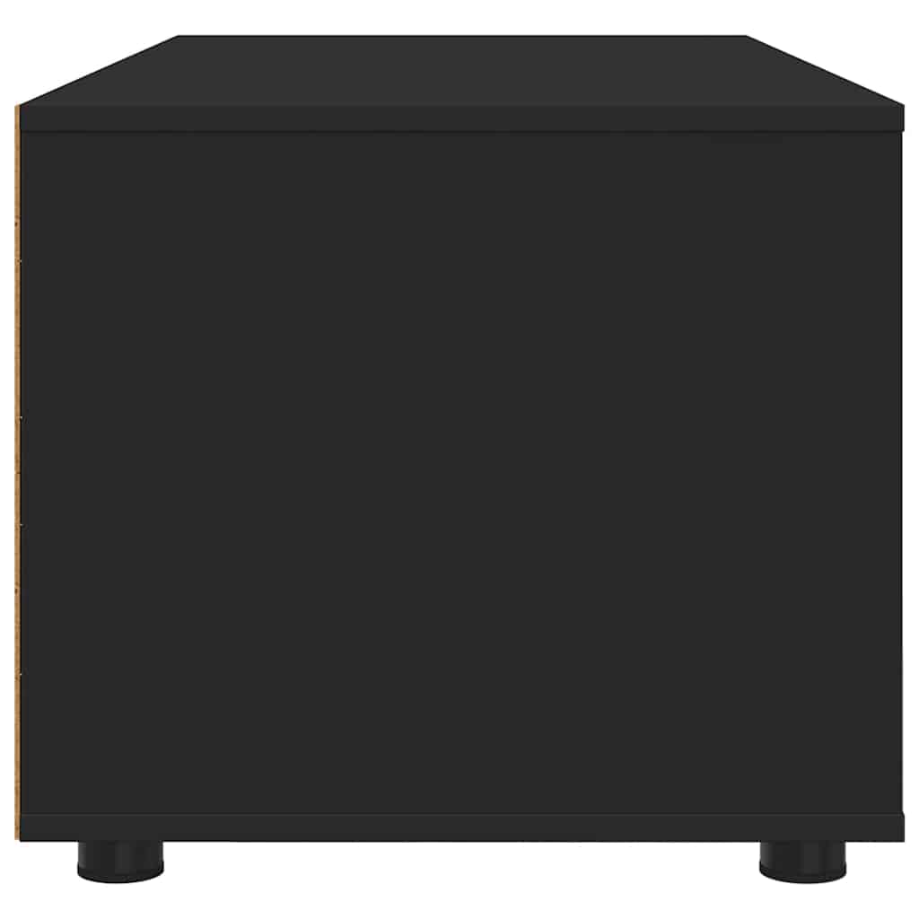 vidaXL Szafka pod telewizor z szufladą Czarny 100 x 48 x 43 cm