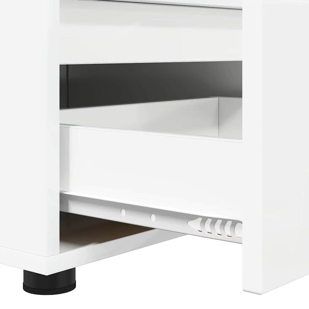 vidaXL Szafka pod telewizor Wysoki połysk biały 100 x 48 x 43 cm