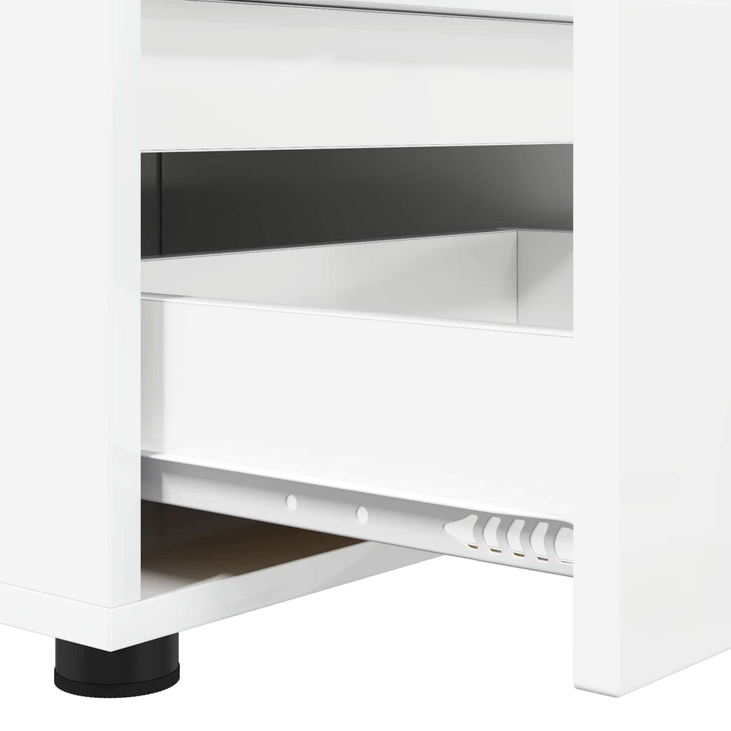 vidaXL Szafka pod telewizor 100 x 48 x 43 cm Wysoki połysk biały