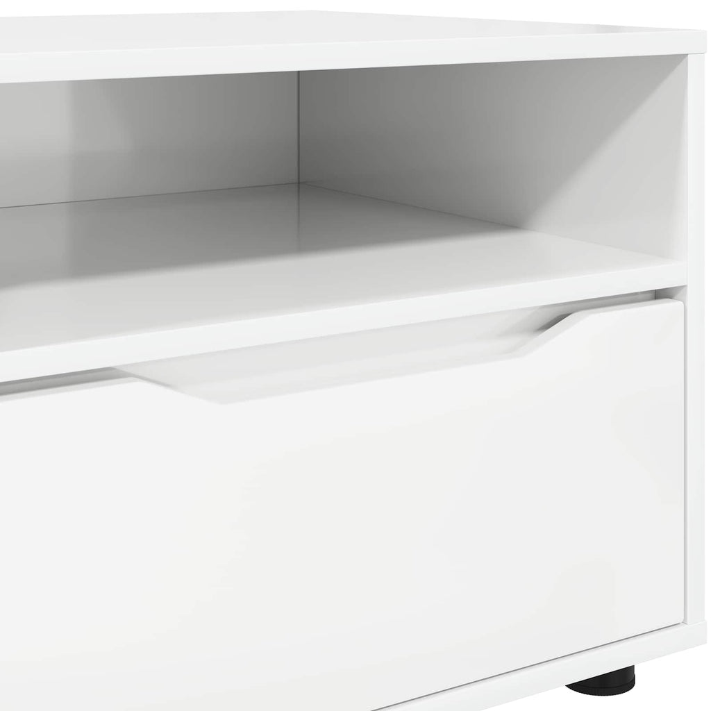 vidaXL Szafka pod telewizor 100 x 48 x 43 cm Wysoki połysk biały