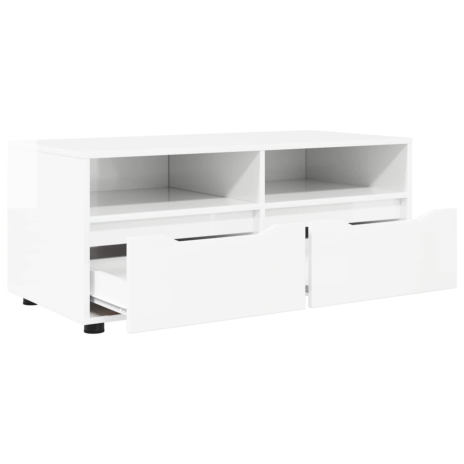 vidaXL Szafka pod telewizor 100 x 48 x 43 cm Wysoki połysk biały