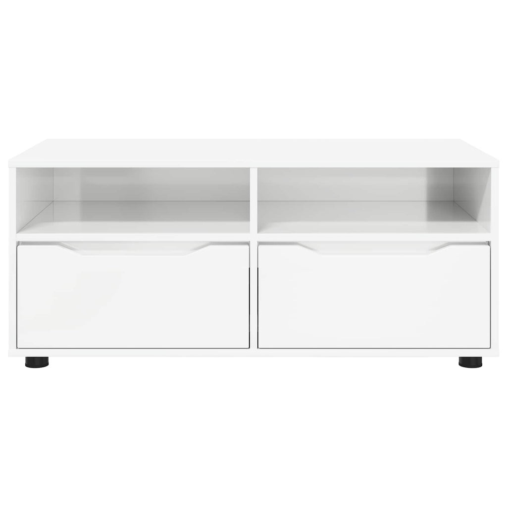 vidaXL Szafka pod telewizor 100 x 48 x 43 cm Wysoki połysk biały