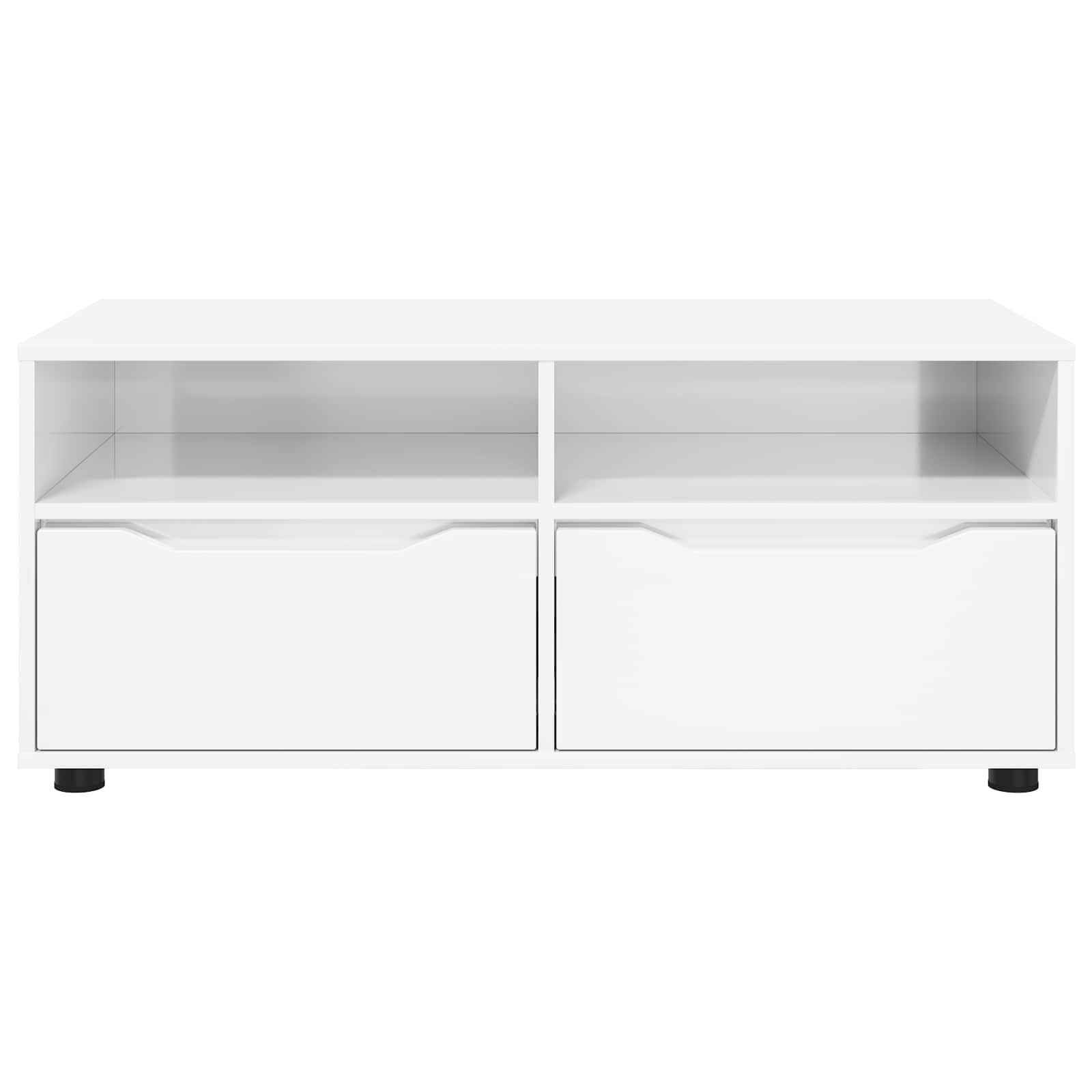 vidaXL Szafka pod telewizor 100 x 48 x 43 cm Wysoki połysk biały