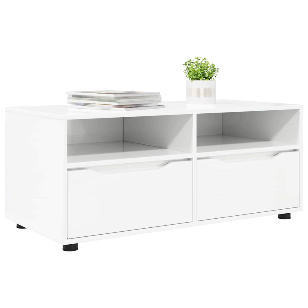 vidaXL Szafka pod telewizor Wysoki połysk biały 100 x 48 x 43 cm