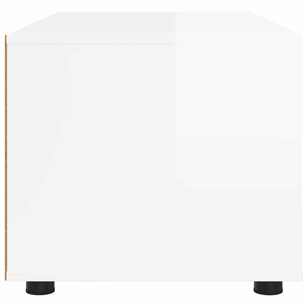 vidaXL Szafka pod telewizor Wysoki połysk biały 100 x 48 x 43 cm