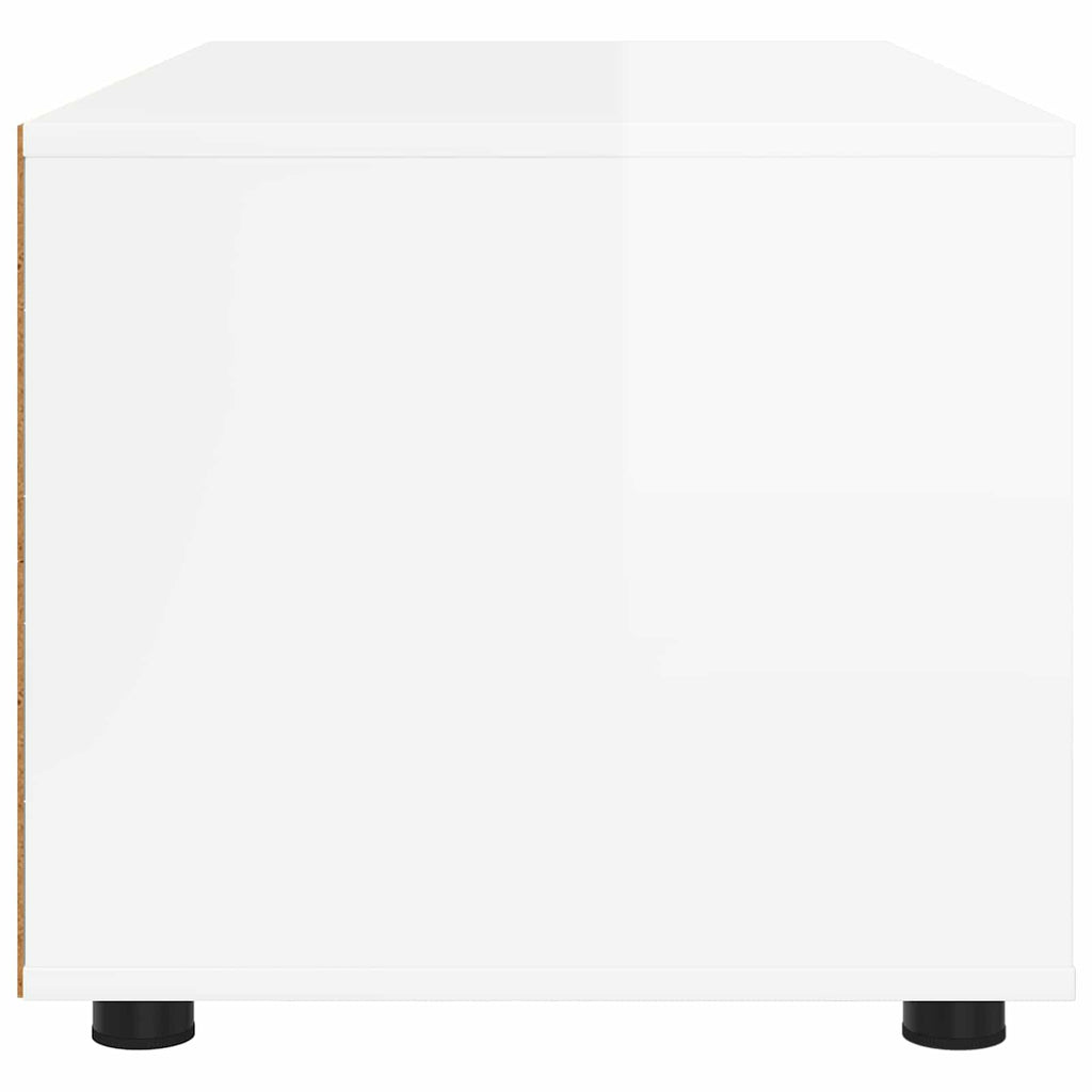 vidaXL Szafka pod telewizor 100 x 48 x 43 cm Wysoki połysk biały