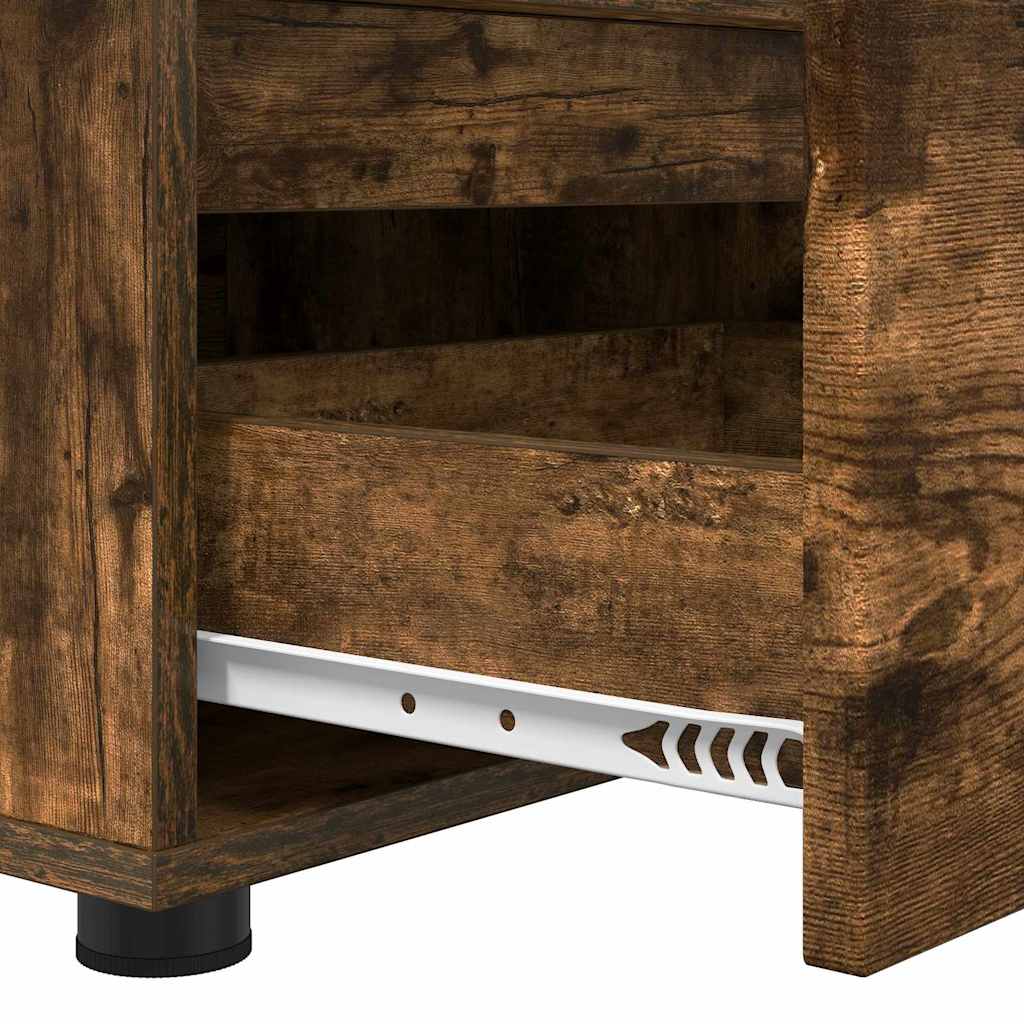 vidaXL Szafka pod telewizor z szufladą Dąb wędzony 100 x 48 x 43 cm