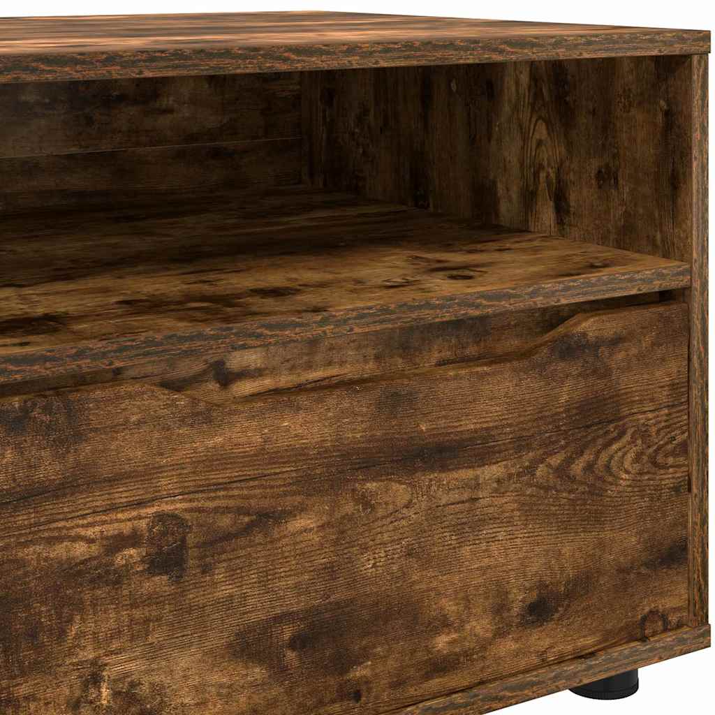 vidaXL Szafka pod telewizor z szufladą Dąb wędzony 100 x 48 x 43 cm