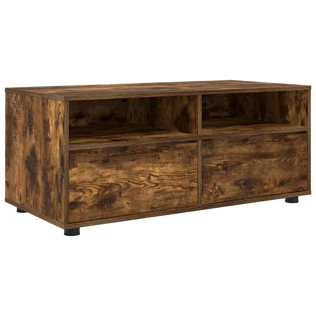 vidaXL Szafka pod telewizor z szufladą Dąb wędzony 100 x 48 x 43 cm