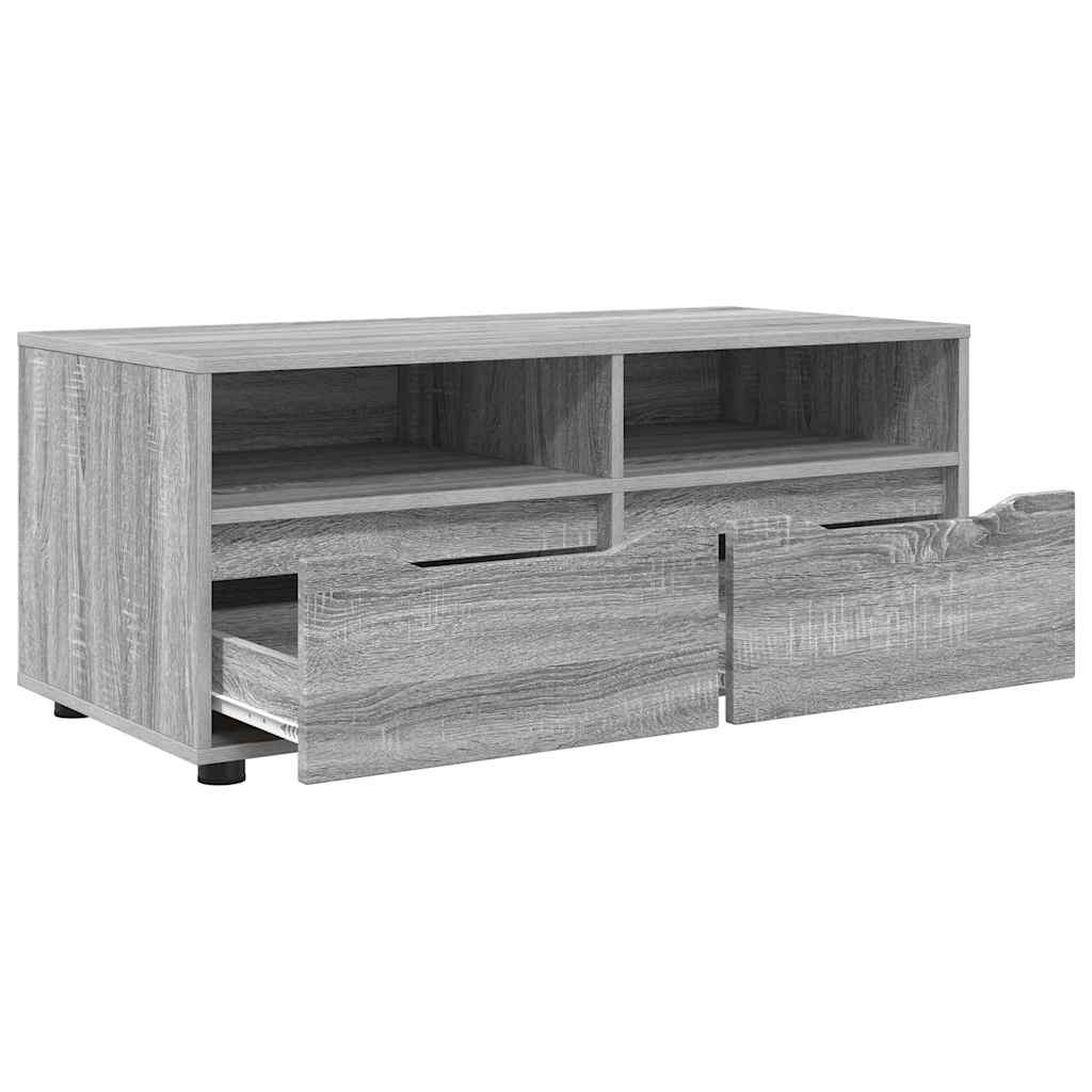 vidaXL Szafka pod telewizor z szufladą Szary Sonoma 100 x 48 x 43 cm