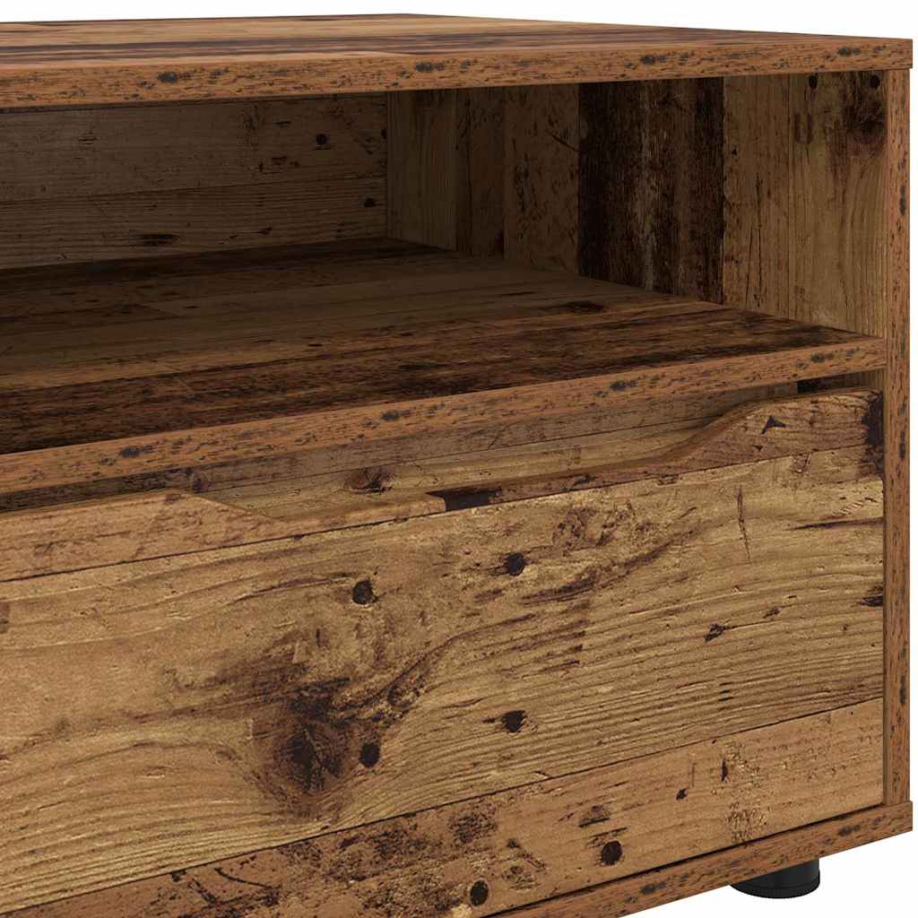 vidaXL Szafka pod telewizor z szufladą Stare drewno 100 x 48 x 43 cm