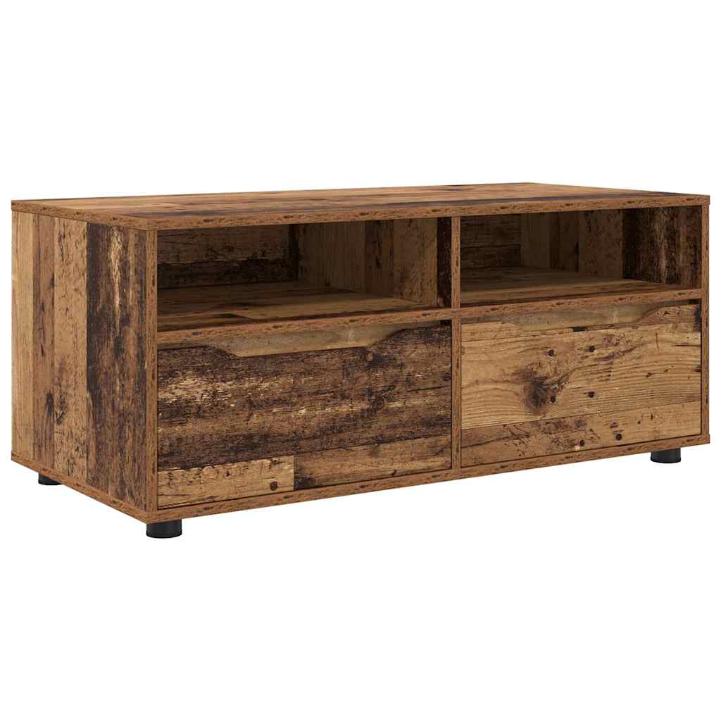 vidaXL Szafka pod telewizor z szufladą Stare drewno 100 x 48 x 43 cm