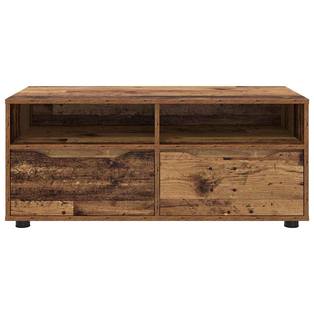 vidaXL Szafka pod telewizor z szufladą Stare drewno 100 x 48 x 43 cm
