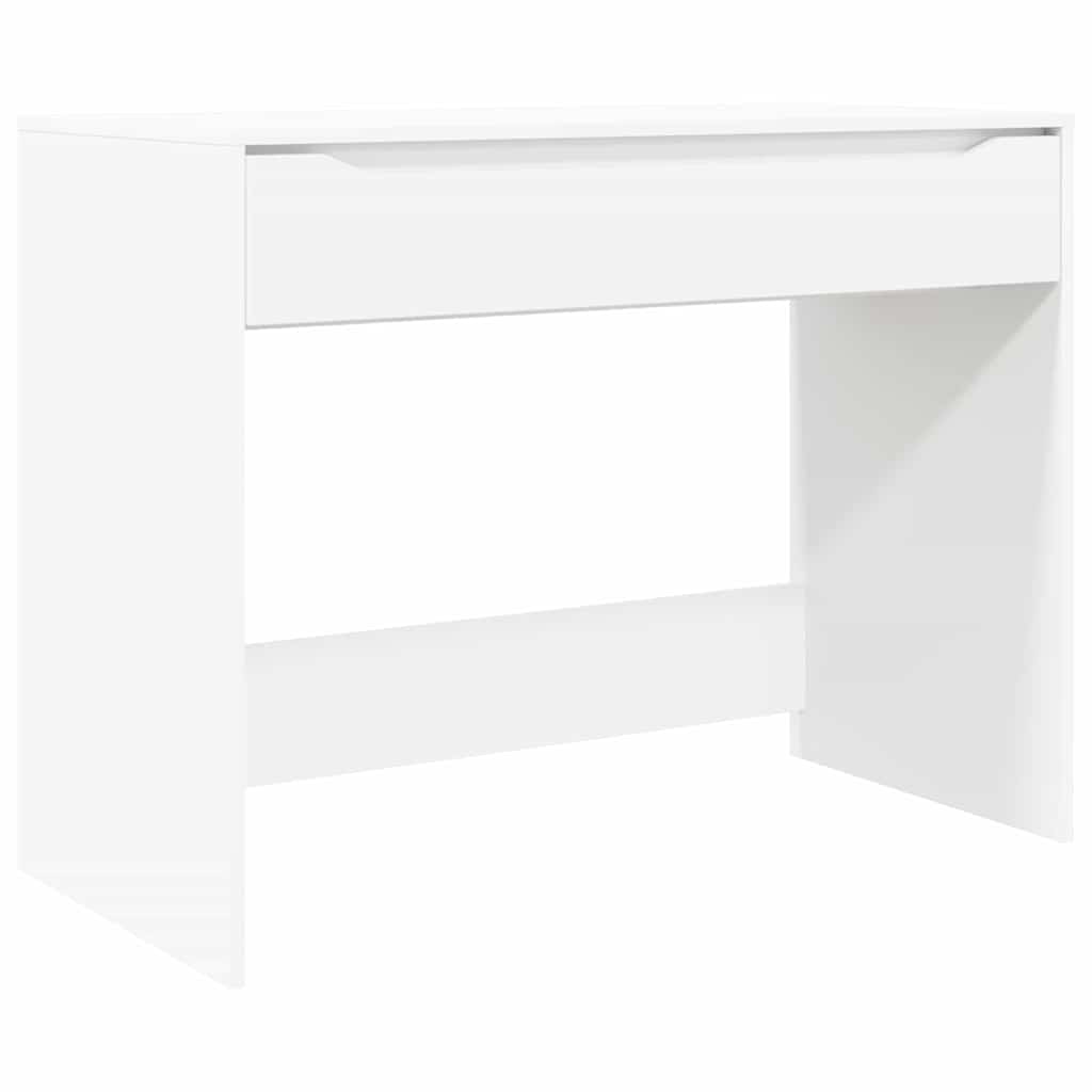 vidaXL Biurko z szufladą Biały 100 x 50 x 78 cm Drewno inżynieryjne