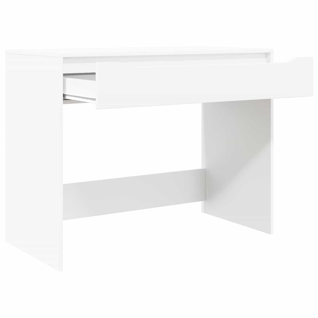 vidaXL Biurko z szufladą Biały 100 x 50 x 78 cm Drewno inżynieryjne