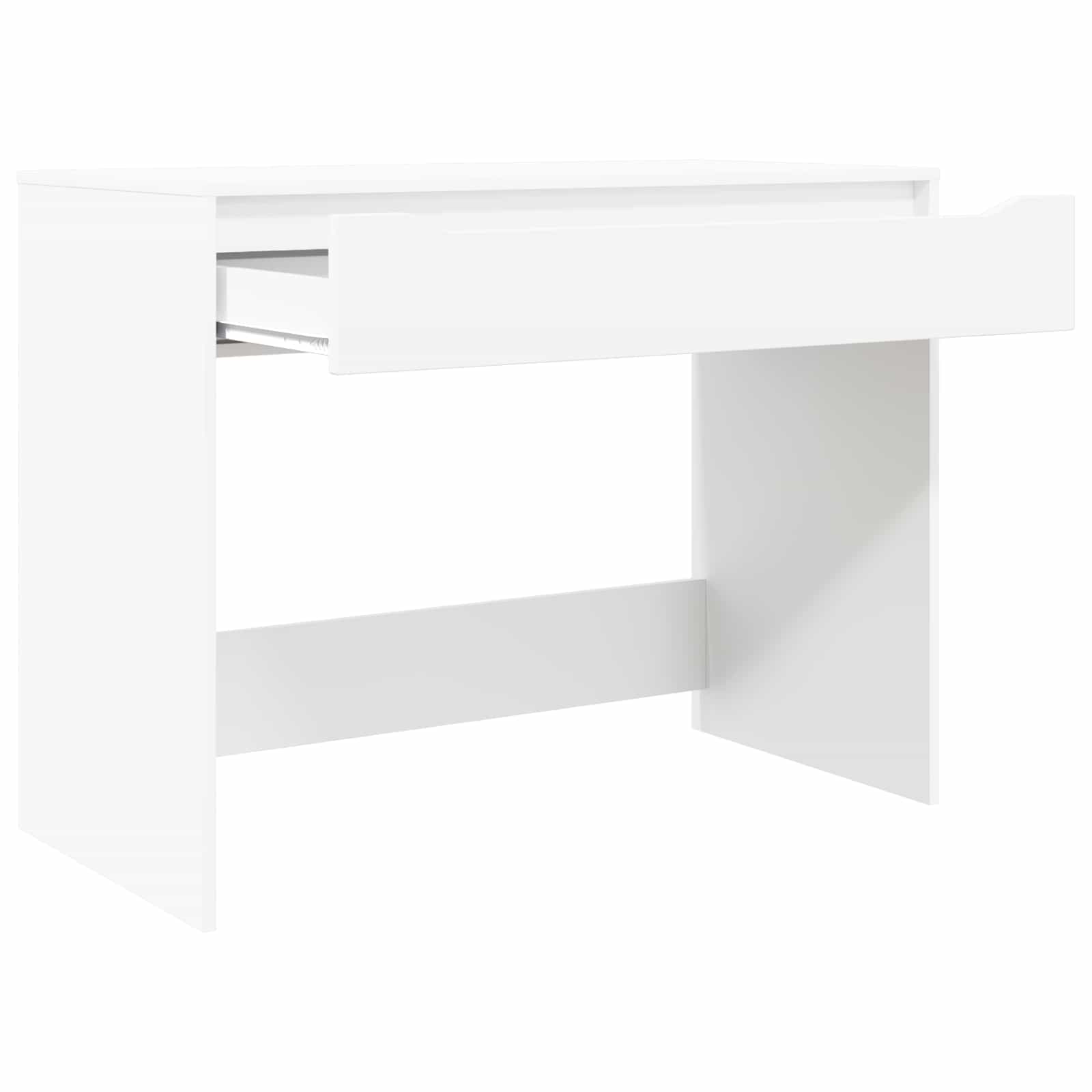 vidaXL Biurko z szufladą Biały 100 x 50 x 78 cm Drewno inżynieryjne
