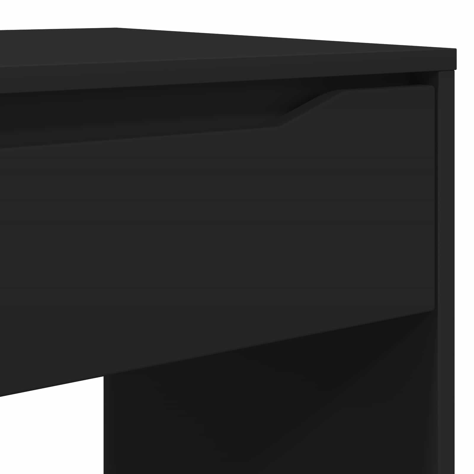 vidaXL Biurko z szufladą Czarny 100 x 50 x 78 cm Drewno inżynieryjne