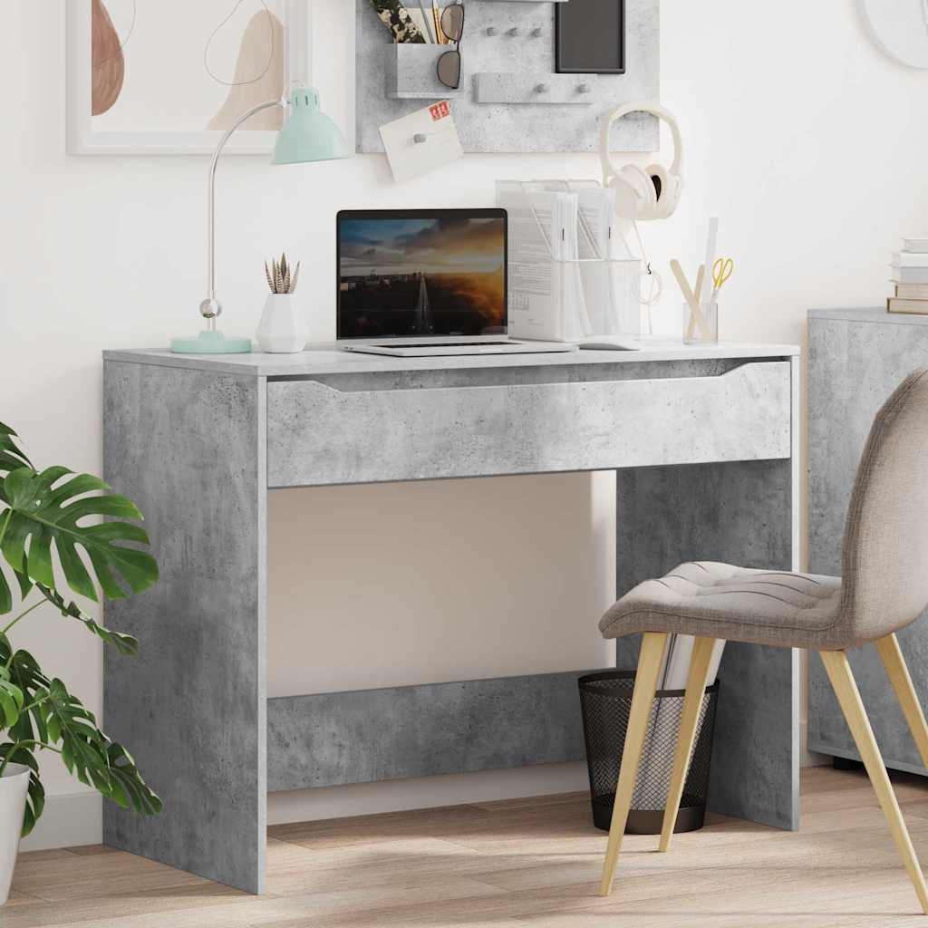 vidaXL Biurko Betonowy Szary 100 x 50 x 78 cm Drewno inżynieryjne