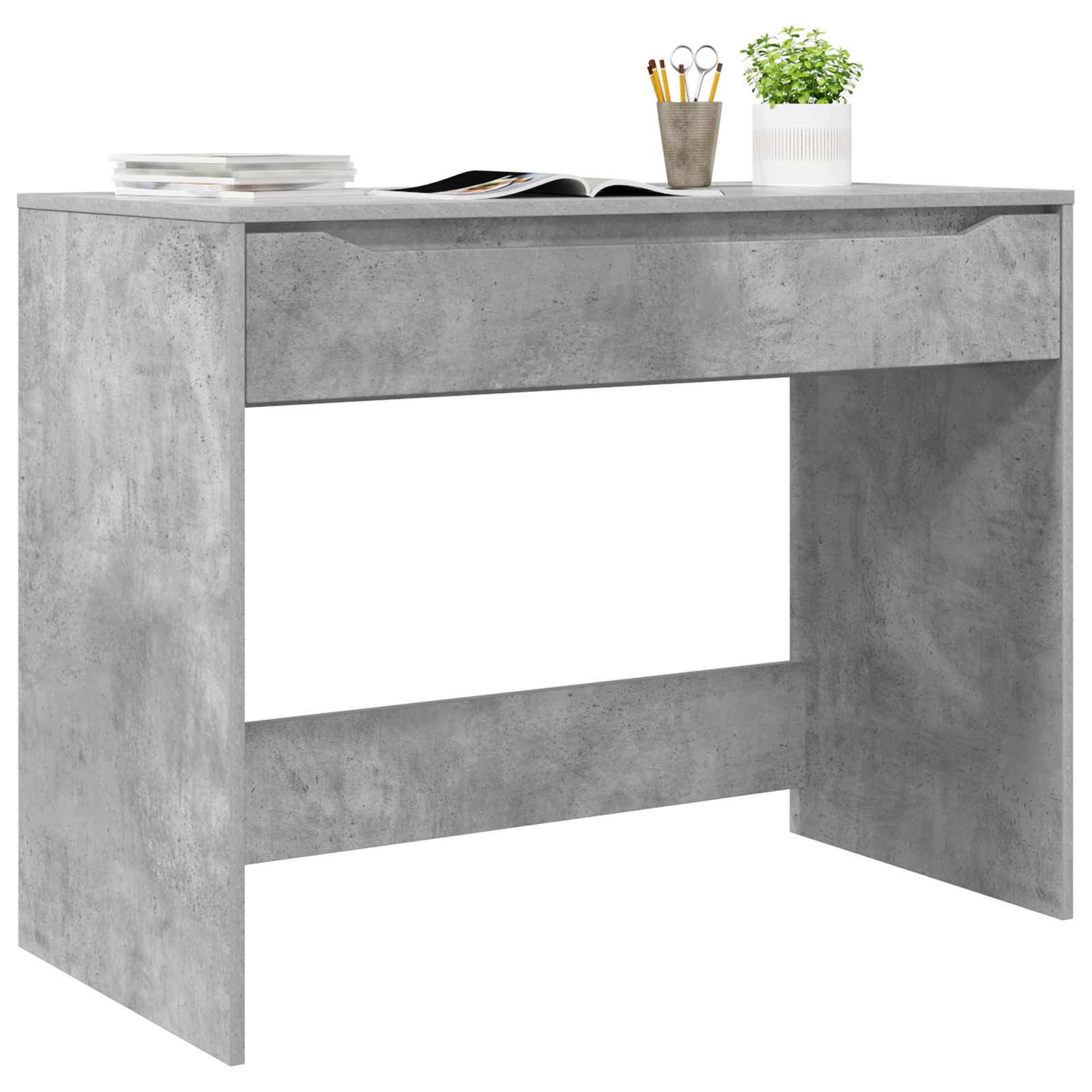 vidaXL Biurko Betonowy Szary 100 x 50 x 78 cm Drewno inżynieryjne